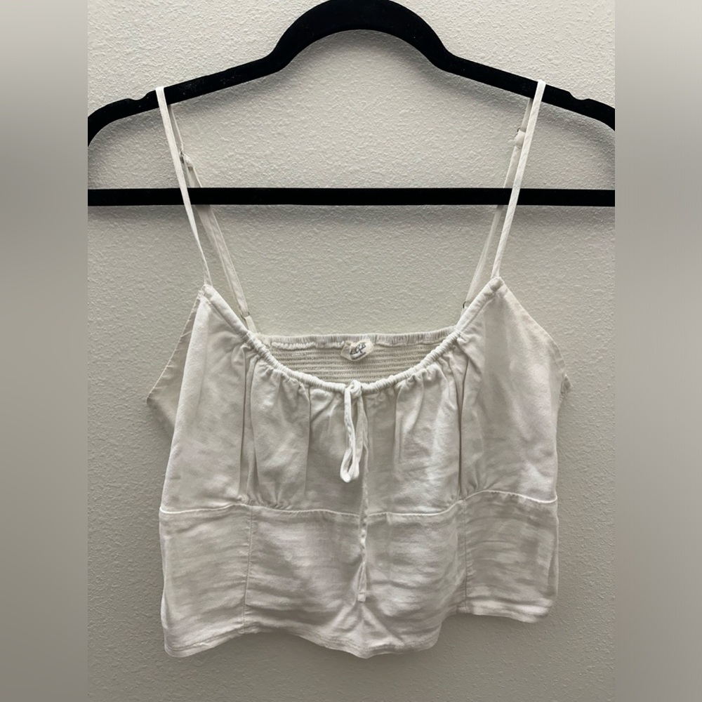 John Gault Brandy Melville Jennifer Top White Front Tie